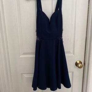 Jodi Kristopher: Navy blue homecoming dress